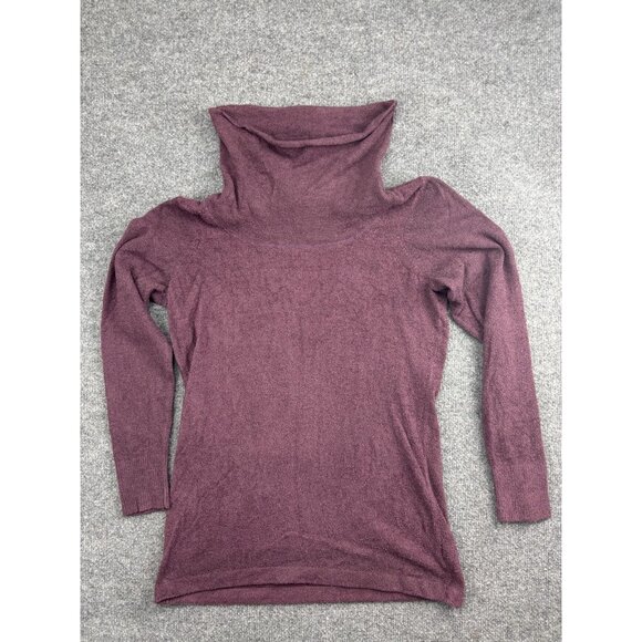 ExOfficio Sweater Womens Large Purple Cowl Neck Nylon Blend Pullover Lightweight - Picture 1 of 5